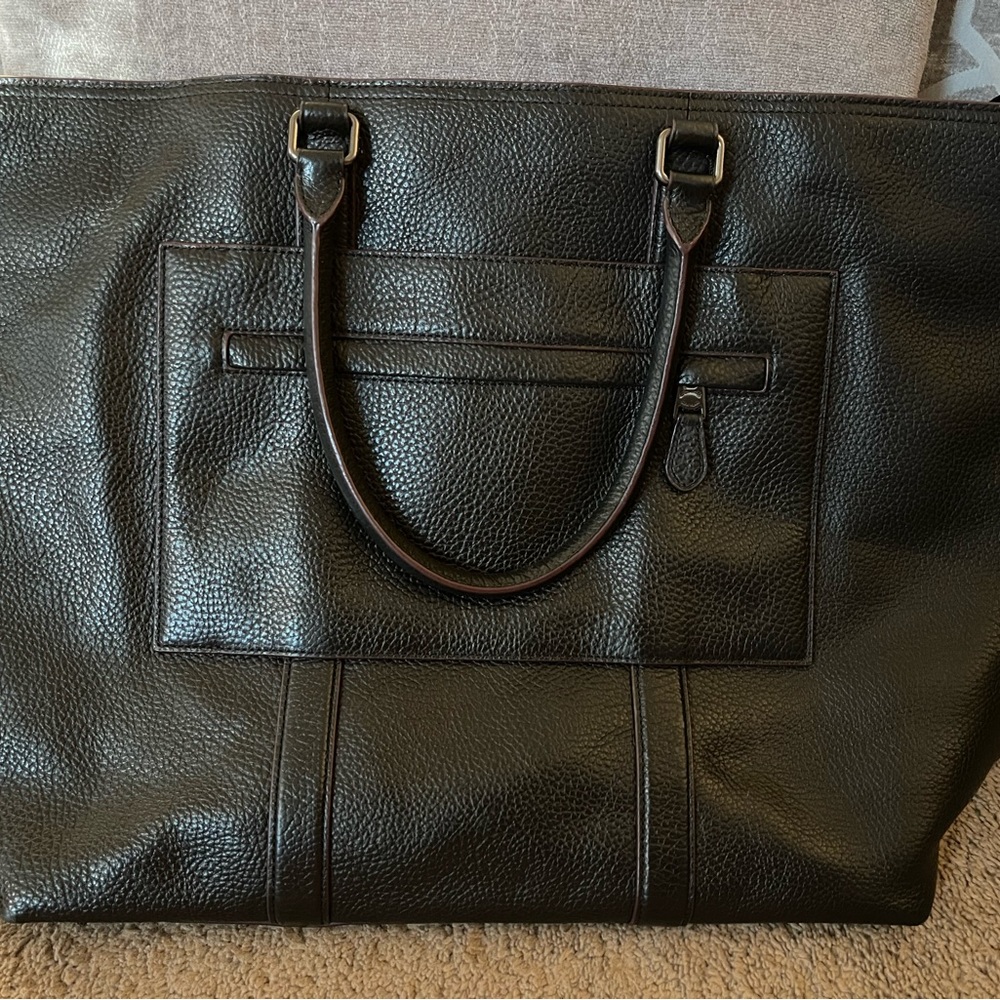 Coach Leather Weekender Tote w/ Crossbody Strap - Picture 2 of 4